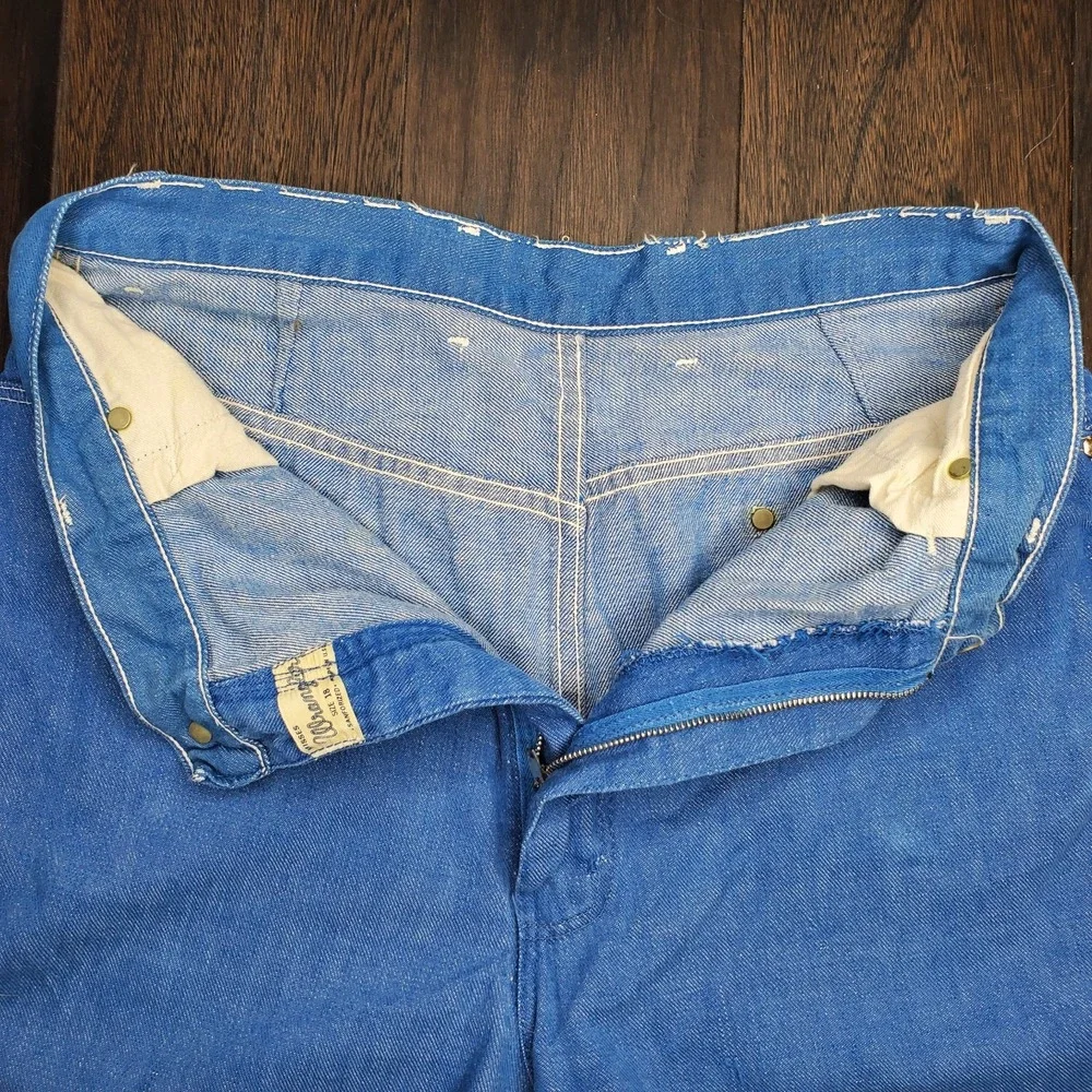 True Vintage Womens 50s 60s Wrangler Blue Bell Denim Jean Shorts Misses 18